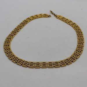 17 inch Vintage Napier Gold tone necklace choker